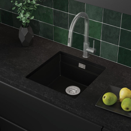 Coral 50 Low Level - Évier cuisine en granit sous plan 1 bac