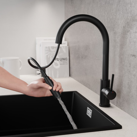 Diamond 901 - Robinet de cuisine avec bec extractible